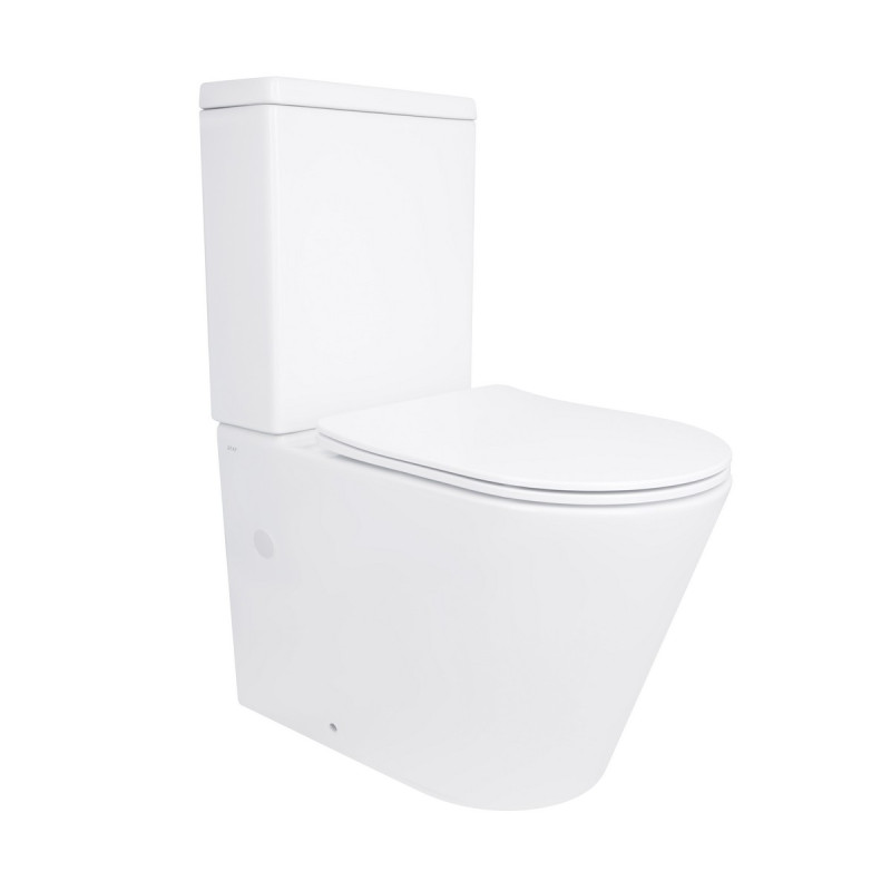 Унитаз-компакт Qtap Stork/Swan безободковый с сиденьем Soft-close QT15222179W