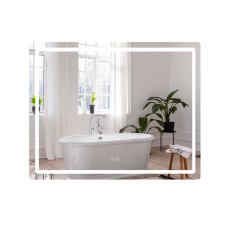 Зеркало Qtap Mideya (DC-F910) 1000х800 с LED-подсветкой Touch, с антизапотеванием, диммером, рег. яркости QT2078F910W