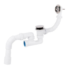 Сифон для ванны Lidz (WHI) 60 03 V002 02 с ревизией (выход 50 мм)