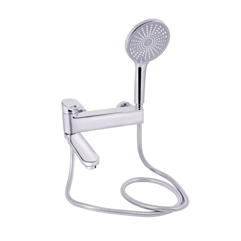Смеситель для ванны Qtap Jay с поворотным изливом (c душевым гарнитуром) QTJAY260CRM45542 Chrome