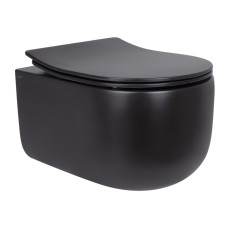 Унітаз підвісний Qtap Taurus безободковий з сидінням Soft-close QT2433084EUQMB