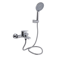 Змішувач для ванни Qtap Stenava New (з душовим гарнітуром) QTSTE259CRM45537 Chrome