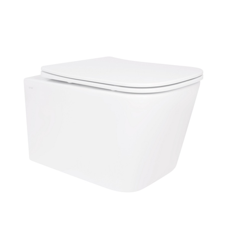 Унітаз підвісний Qtap Crow безобідковий з сідінням Soft-close QT05335170W