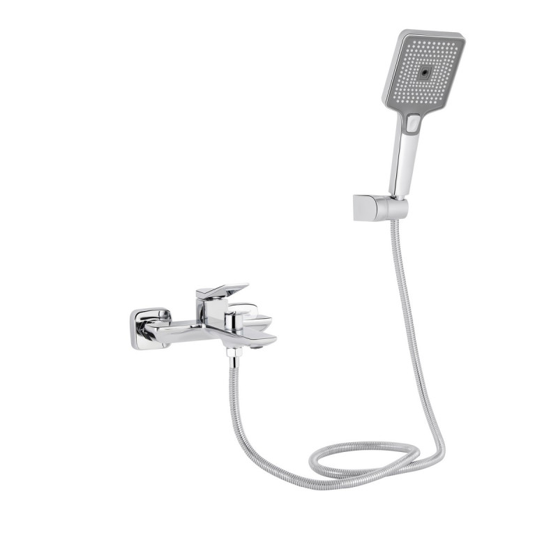 Смеситель для ванны Qtap Presto (c душевым гарнитуром) QTPRE259CRM45574 Chrome