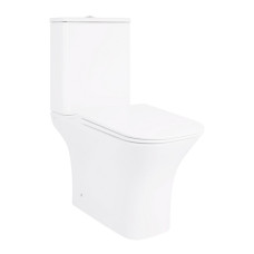 Унитаз-компакт Qtap Presto Quadro безободковый с сиденьем Soft-close QT24221215AW