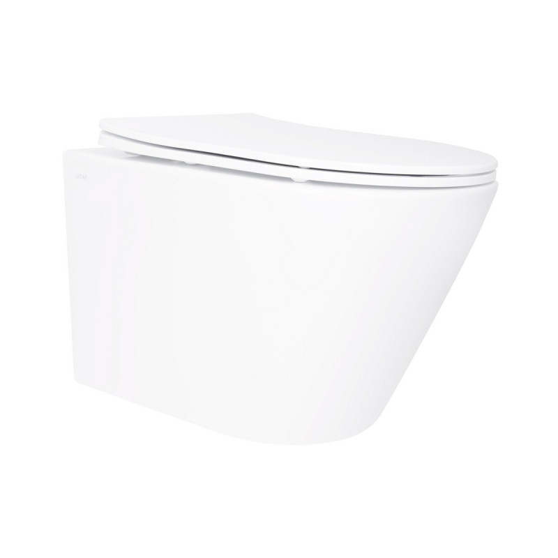 Унітаз підвісний Qtap Swan безобідковий з сідінням Soft-close QT16335180W