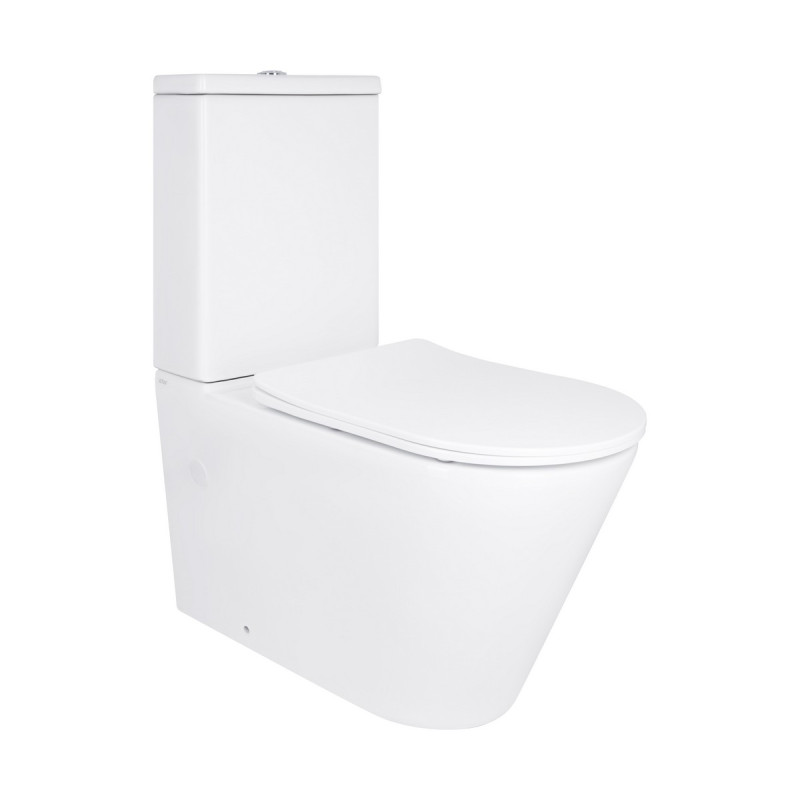 Унитаз напольный Qtap Vlasta Ultra Quiet безободковый с сиденьем Soft-close WHITE QT28228300W