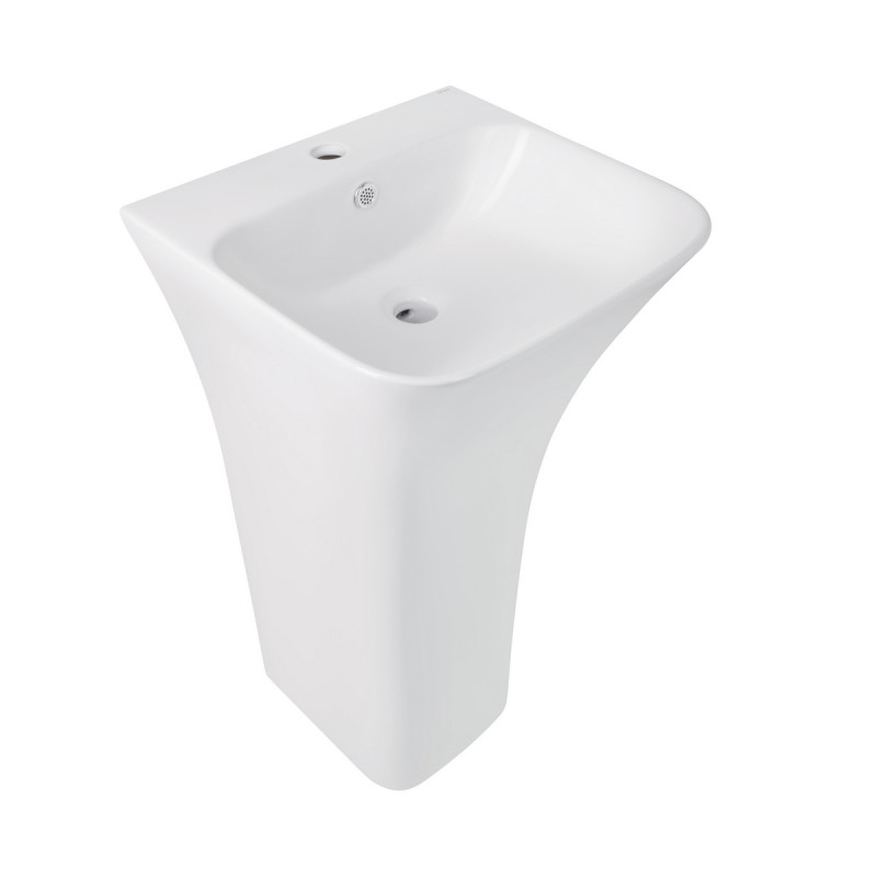 Раковина напольная моноблок Qtap Crow 445x420x840 White QT0511G315WN