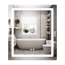Зеркало Lidz Kubis (KU2) 700х800 с LED-подсветкой Touch, с антизапотеванием, с диммером, рег. яркости LD78LF9048070