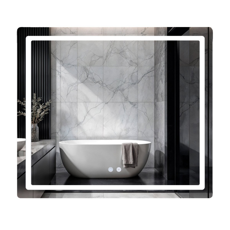 Зеркало Qtap Mideya (MI2) 800х700 с LED-подсветкой Touch, с антизапотеванием, с диммером, рег. яркости QT2078NCF807048476