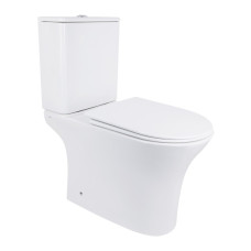 Унитаз-компакт Qtap Presto безободковый с сиденьем Soft-close QT24221217AW