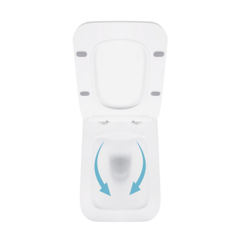 Унітаз підвісний Qtap Crow безобідковий з сідінням Soft-close QT05335170W