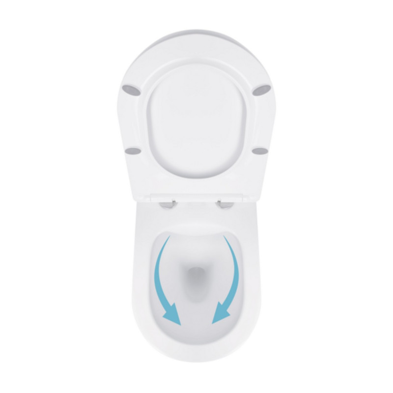 Унітаз підвісний Qtap Jay безобідковий з сідінням Soft-close QT07335176W