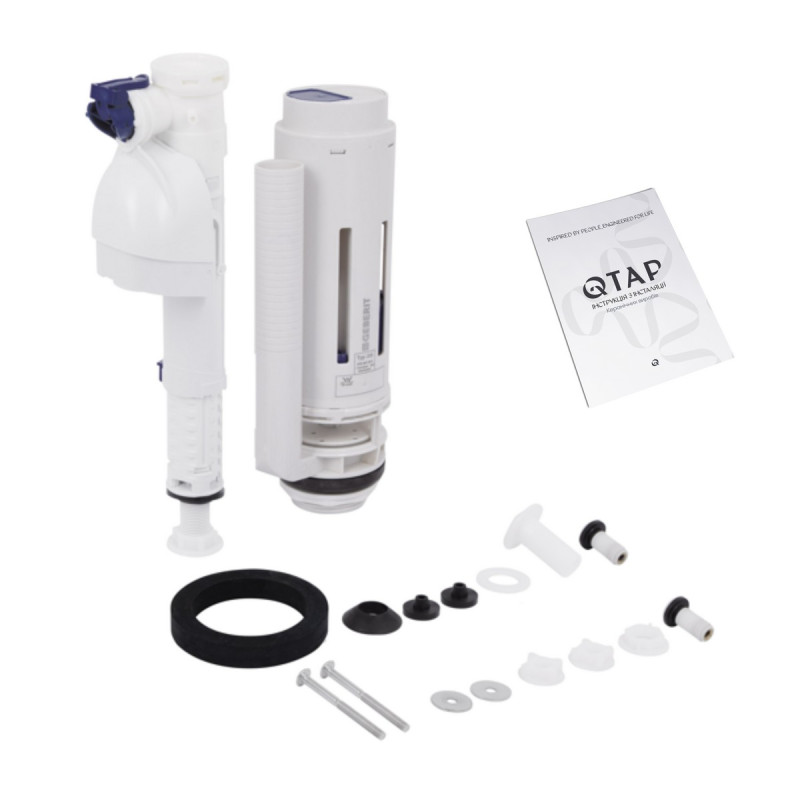 Унитаз-компакт Qtap Stork/Swan безободковый с сиденьем Soft-close QT15222179W
