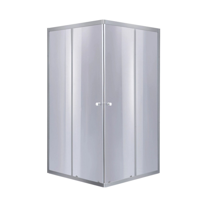 Набор Lidz душевая кабина Wawel SC90x90.SAT.LOW.GR, стекло тонированное 4 мм + поддон Mazur