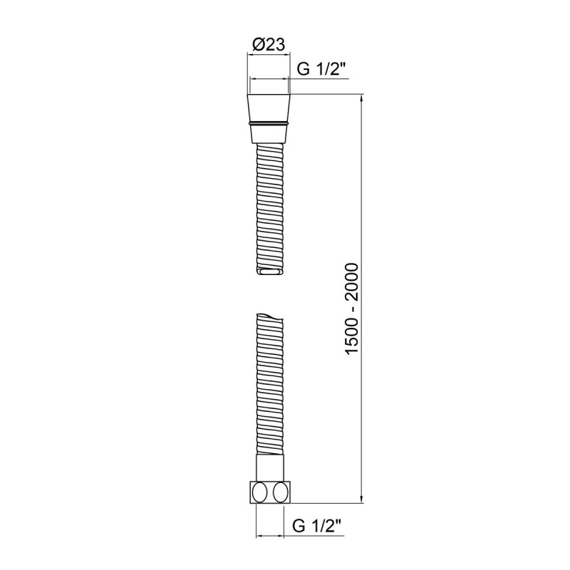 Шланг Lidz Niagara 12 1,5-2,0 м LDNIA12CRM35460 Chrome