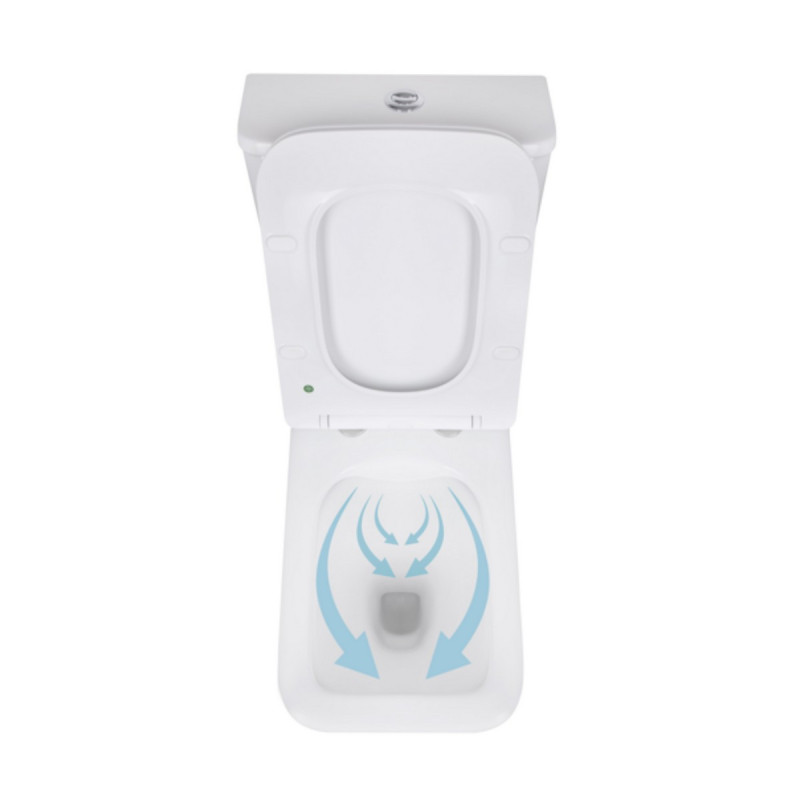 Унитаз-компакт Qtap Kalao безободковый с сиденьем Soft-close QT08221213AW
