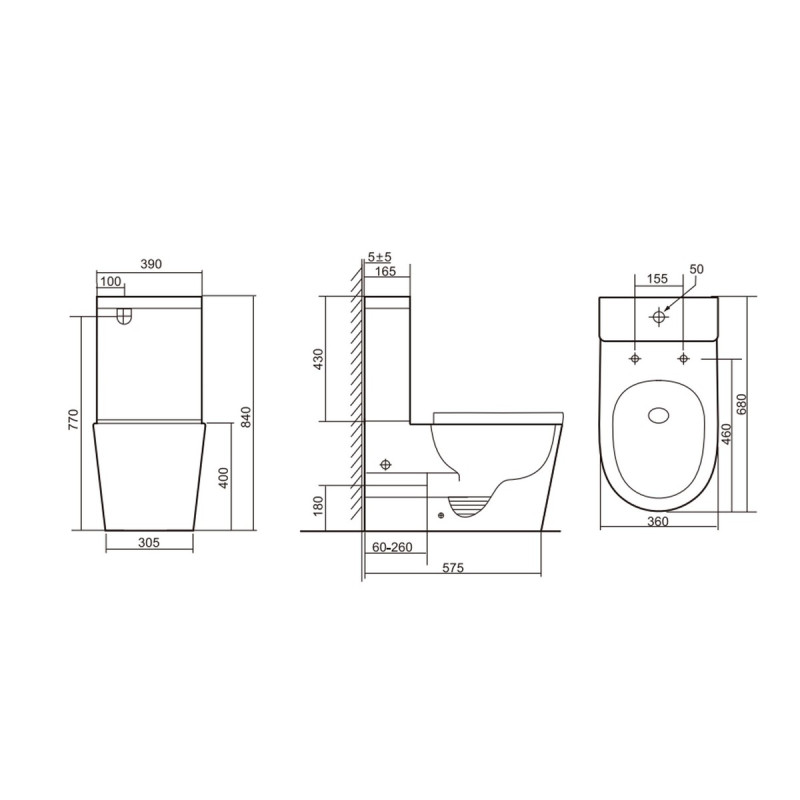 Унітаз-компакт Qtap Scorpio безобідковий з сидінням Soft-close QT14226002W