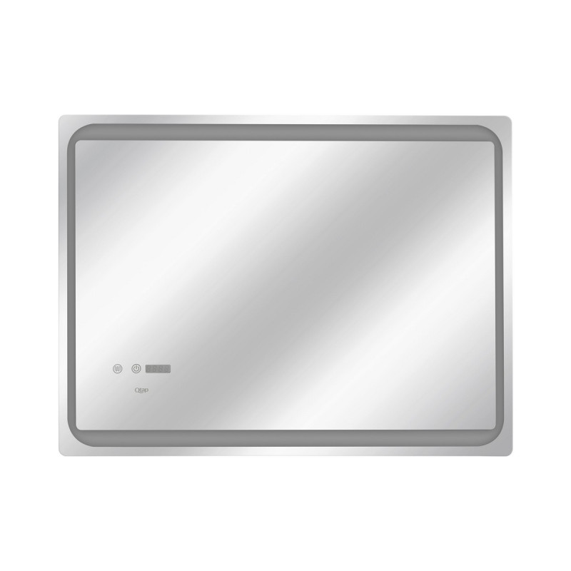 Дзеркало Qtap Mideya 800х600 з LED-підсвічуванням Touch, з антизапотіванням, з годинником, димером QT2078NCF8060W