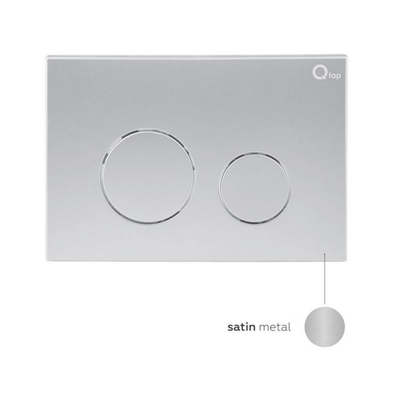 Готовое решение Qtap для ванной комнаты: подвесной унитаз Robin Ultra Quiet 490x365x325 + комплект инсталляции Nest 4 в 1 (круглая клавиша Satin)