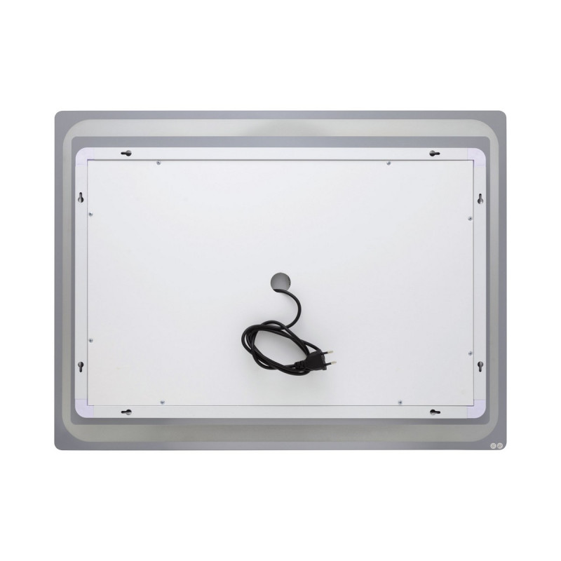 Дзеркало Qtap Mideya 800х600 з LED-підсвічуванням Touch, з антизапотіванням, з годинником, димером QT2078NCF8060W
