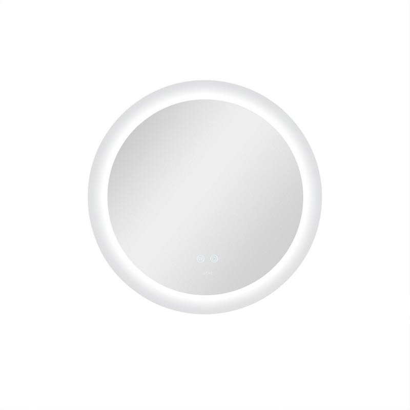 Дзеркало Qtap Taurus R600 з LED-підсвічуванням Touch, з антизапотіванням, з димером, рег. темп. кольору (3000-6500K) QT2478R607