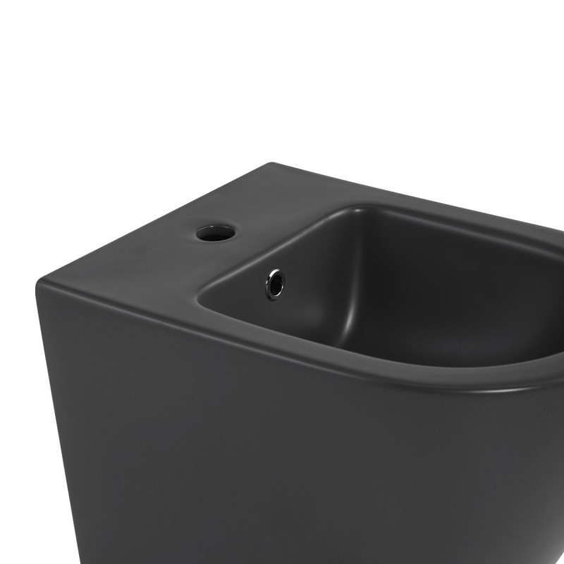 Биде подвесное Qtap Robin 515x370x350 мм, Anthracite QT13551381GAN