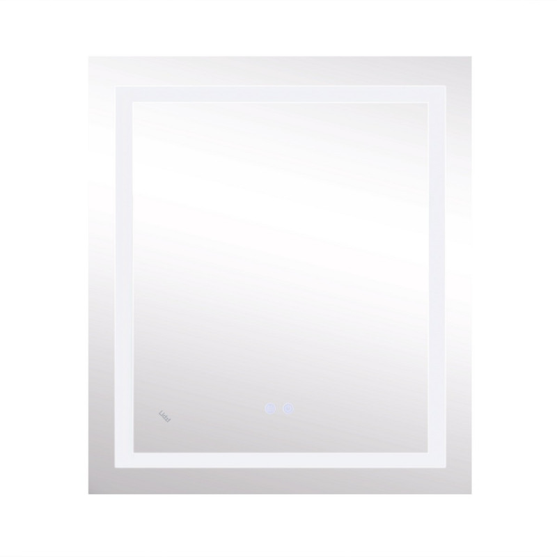 Зеркало Lidz Kubis 700х800 с LED-подсветкой Touch, с антизапотеванием, с диммером, рег. яркости LD78LF9048070