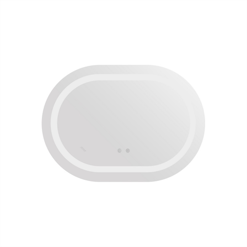 Зеркало Qtap Gemini 500х700 с LED-подсветкой Touch, с антизапотеванием, с диммером, рег. темп. цвета (3000-6500K) Reverse QT2578R5070