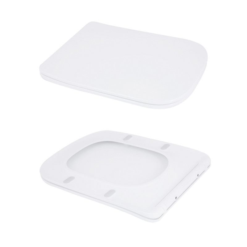 Унитаз напольный Qtap Aries Rimless безободковый с сиденьем Soft-close WHITE QT03228302W