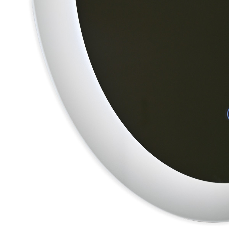Дзеркало Qtap Taurus R600 з LED-підсвічуванням Touch, з антизапотіванням, з димером, рег. темп. кольору (3000-6500K) QT2478R607