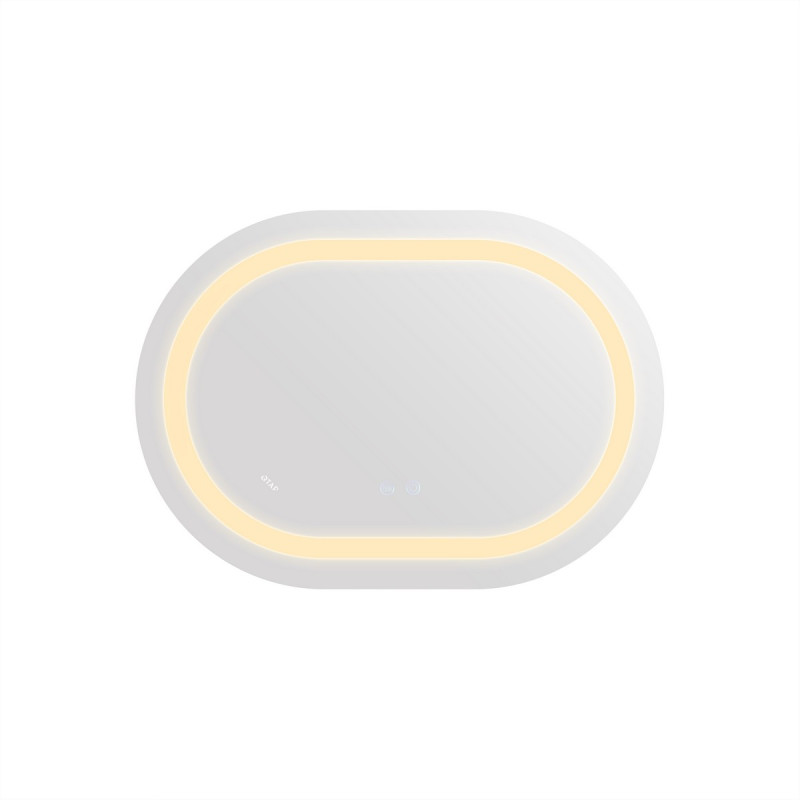 Зеркало Qtap Gemini 500х700 с LED-подсветкой Touch, с антизапотеванием, с диммером, рег. темп. цвета (3000-6500K) Reverse QT2578R5070
