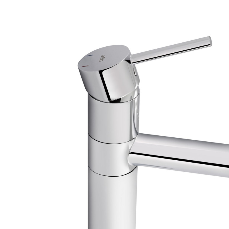 Змішувач для раковини Qtap Spring з поворотним виливом високий QTSPRCRM001XL Chrome