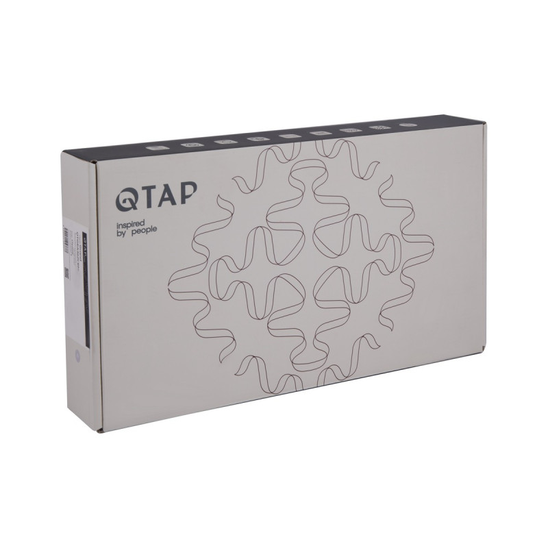 Змішувач для раковини Qtap Vlasta New високий QTVLA269GMB45653 Gunmetal Black PVD