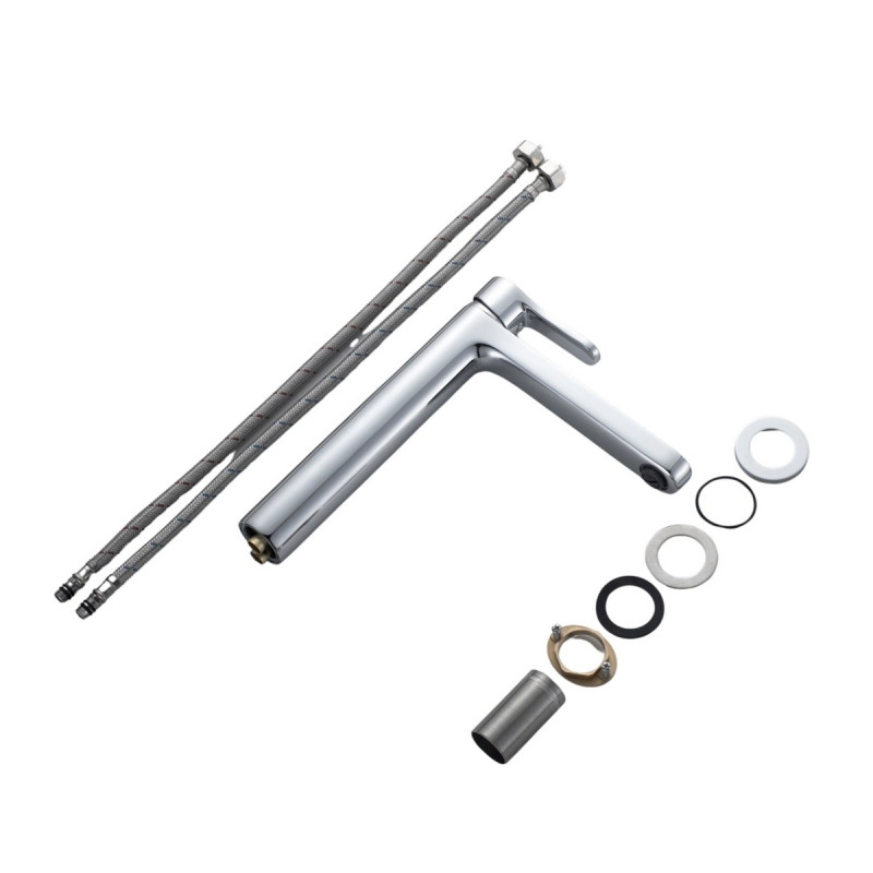 Змішувач латунний для раковини Lidz Astra 001FH високий (k35) LDAST001FHCRM48090 Chrome