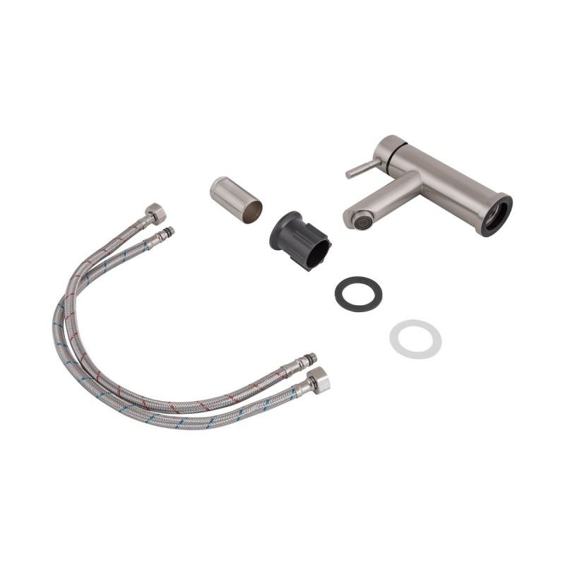 Змішувач для раковини Lidz Aria 001F (k35) LDARI001FNKS34937 Nickel