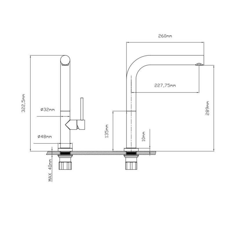 Смеситель для кухни Qtap Zdenek QTZDN9032103FC Brushed Nickel PVD