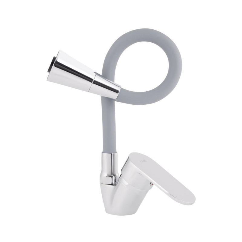 Змішувач для кухні Lidz Tani 008F3 з гнучким виливом (k40) LDTAN008F3GCR39507 Chrome/Grey
