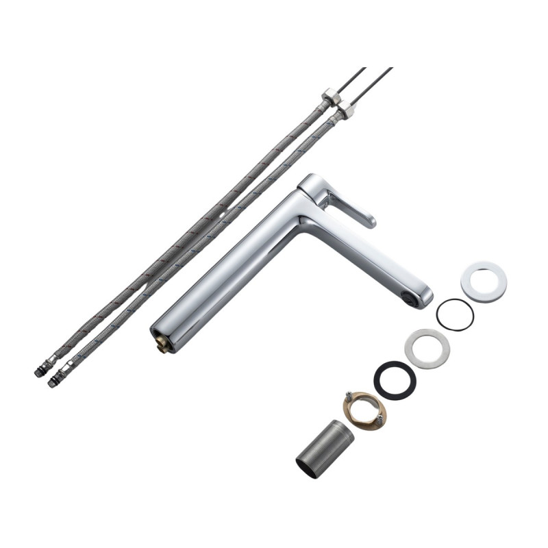 Змішувач латунний для раковини Lidz Astra 001FH високий (k35) LDAST001FHCRM48090 Chrome