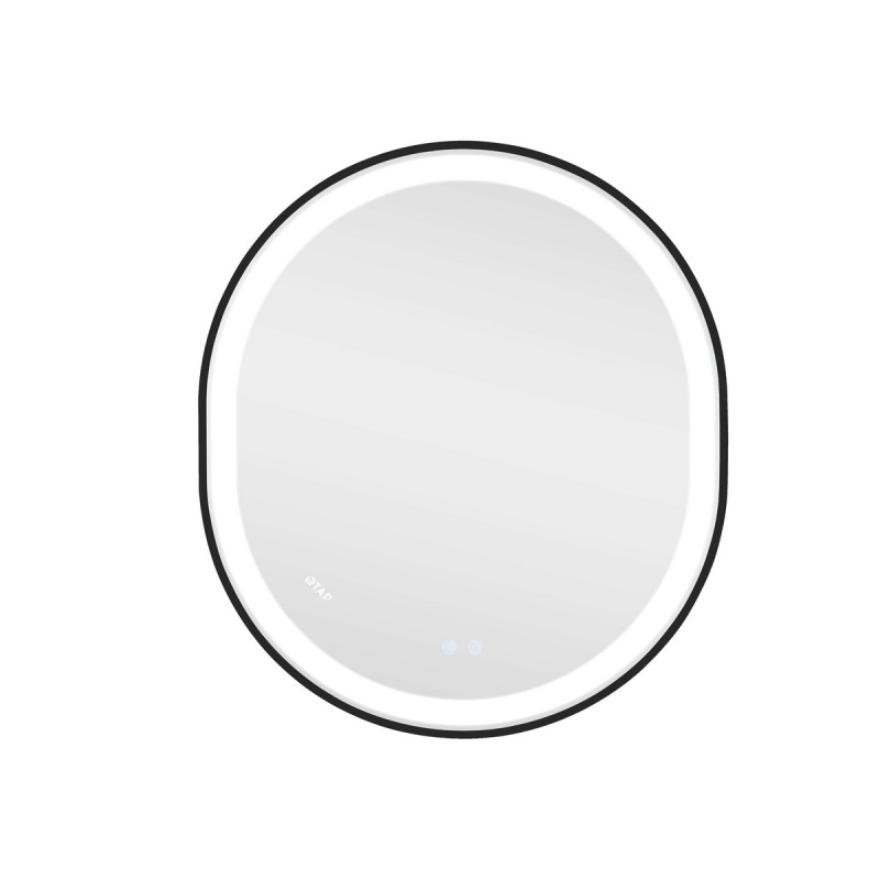 Зеркало Qtap Gemini 800х700 с LED-подсветкой Touch, с антизапотеванием, с диммером, рег. темп. цвета (3000-6500K) Reverse QT2578R8072B