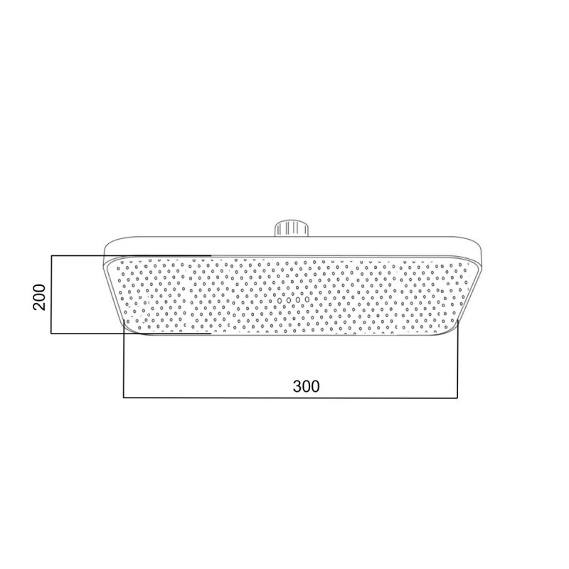 Лейка для верхнего душа Qtap Hlavova 300x200 мм прямоугольная QTHLA107BLM45783 Black Matt