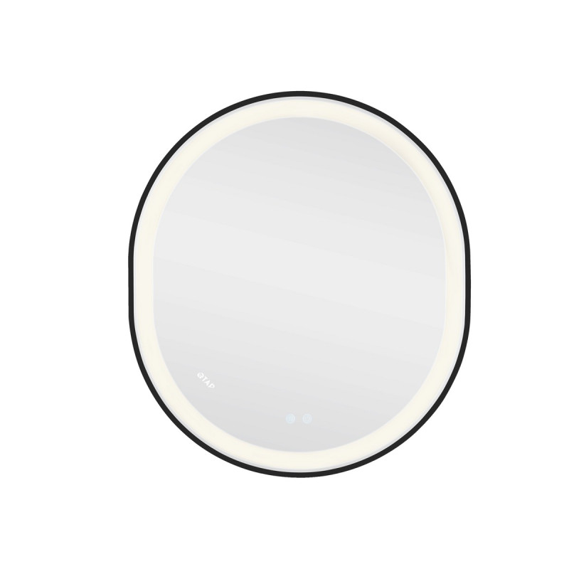 Зеркало Qtap Gemini 800х700 с LED-подсветкой Touch, с антизапотеванием, с диммером, рег. темп. цвета (3000-6500K) Reverse QT2578R8072B