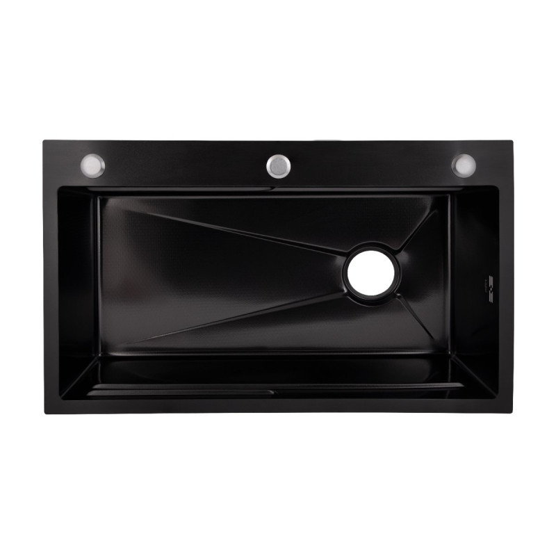 Lidz Handmade H7545B Мойка для кухни интегрированная Decor Black PVD Honeycomb 3,0/1,0 мм LDH7545BDECPVD48373
