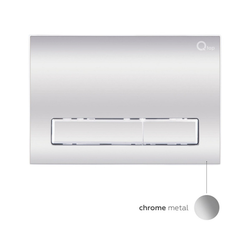 Готовое решение Qtap для ванной комнаты: подвесной унитаз Tern Rimless 490x340x350 + комплект инсталляции Nest 4 в 1 (линейная клавиша Chrome)