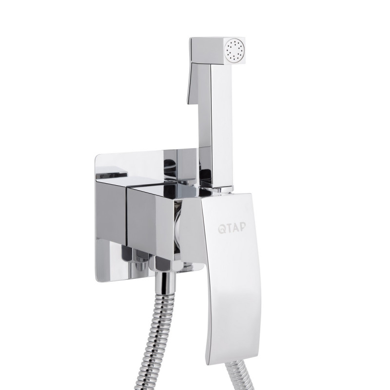 Набор для гигиенического душа Qtap Swan Cascada прямоугольный QTSWA262CRM45567 Chrome