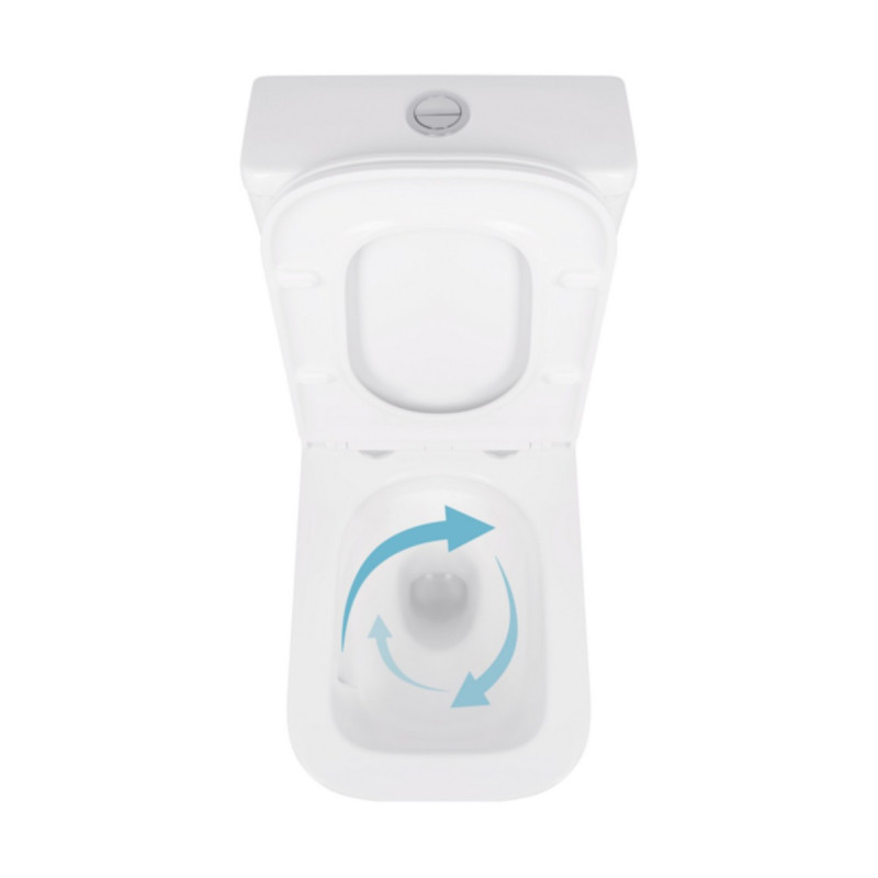 Унітаз-компакт Qtap Cardinal Ultra Quiet безободковий з сидінням Soft-close QT04222168AUQ3W
