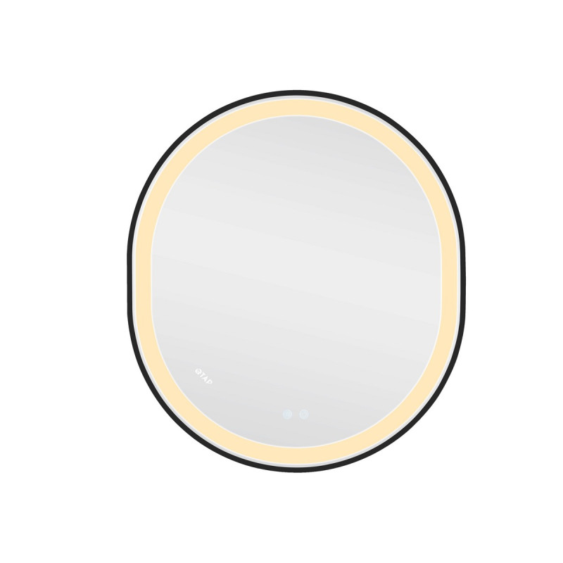 Зеркало Qtap Gemini 800х700 с LED-подсветкой Touch, с антизапотеванием, с диммером, рег. темп. цвета (3000-6500K) Reverse QT2578R8072B