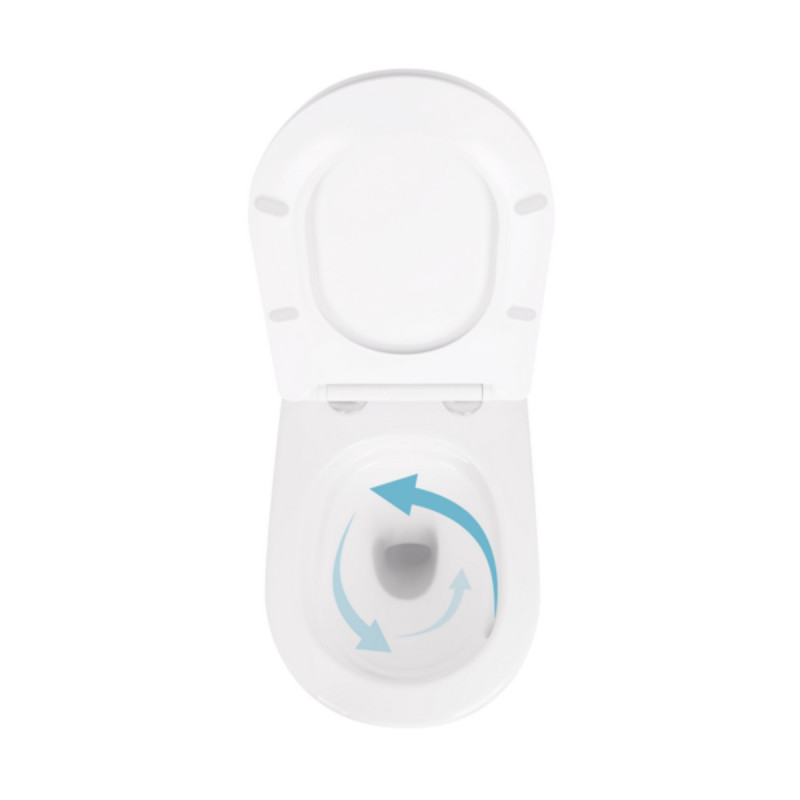 Унітаз підвісний Qtap Scorpio безободковий Ultra Quiet з сидінням Soft-close QT14332380AW