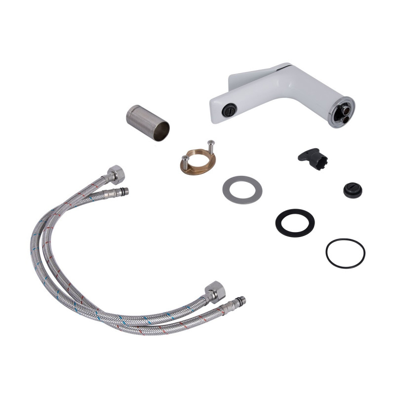 Змішувач для раковини Qtap Presto QTPRE270CRW45576 Chrome/White