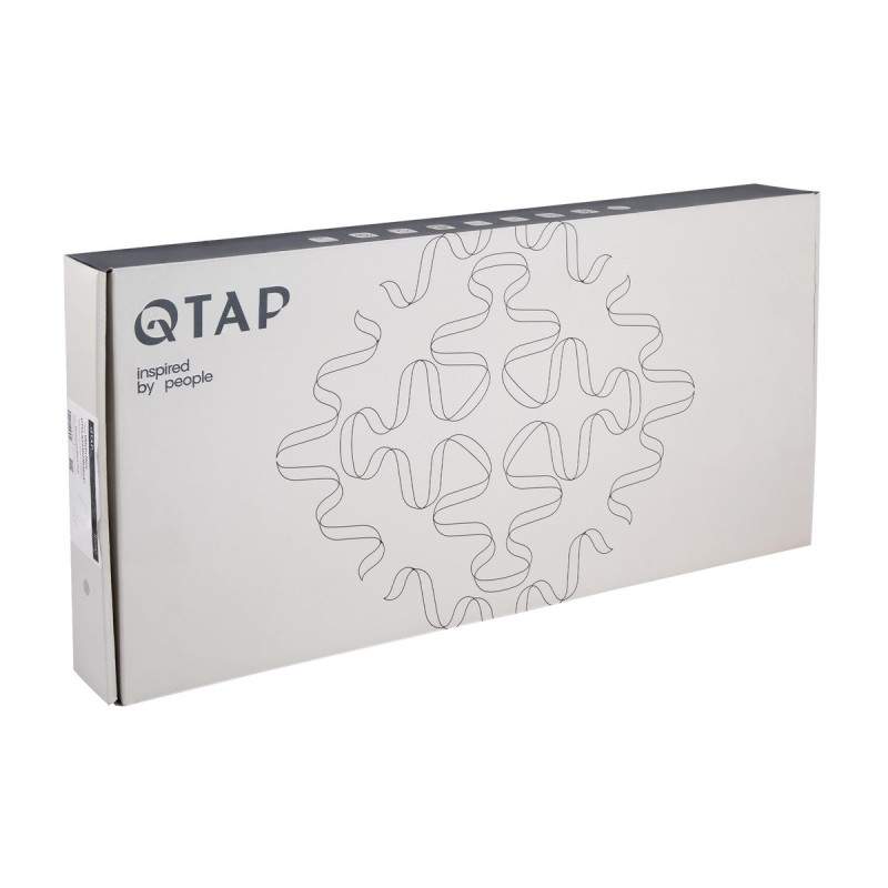 Смеситель для кухни Qtap Vlasta New с выдвижным изливом QTVLA344GMB45647 Gunmetal Black PVD